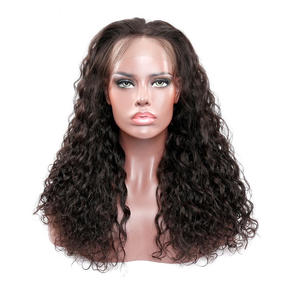 High Quality Unprocessed Virgin Hair Wigs Raw Indian Hair Swiss Lace Wig Water Wave 360 Lace Wig