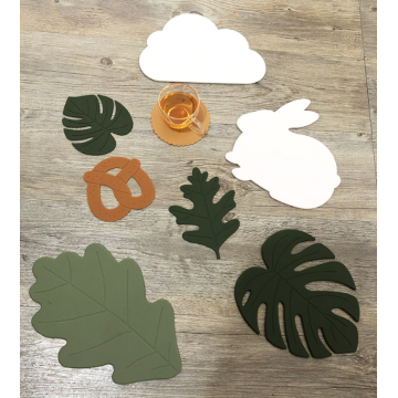 創造的な卸売りの葉のプラセマットクッキーテーブルマット