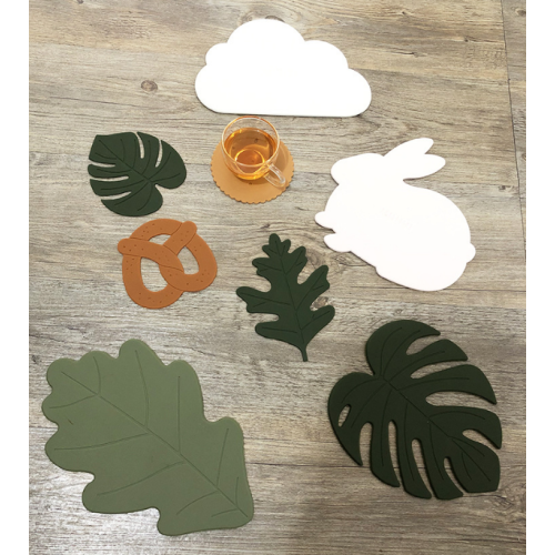 Creatieve groothandel blad placemat cookie tafelmatten