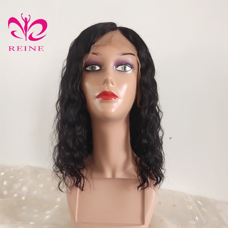 Short Italian Curly Bob Wigs Black Swiss Lace Wigs for Black Women Full Density Lace Front Human Hair Wigs