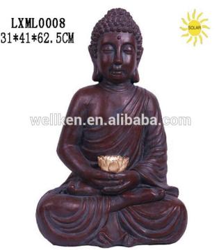 polyresin buddha solar lights
