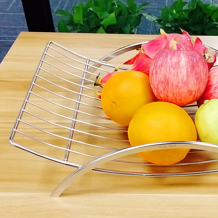 Cadeira de arame de metal de aço inoxidável cesta de armazenamento de frutas