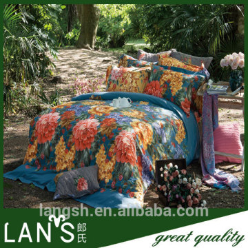 warm colorful printed bedsets