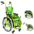 HC-MW008 Lightweight backrest-halfolding Colorful Aluminum Wheelchair for Children