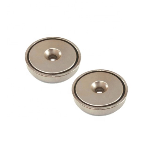 Neodymium Pot Magnet Round Base with Countersunk hole