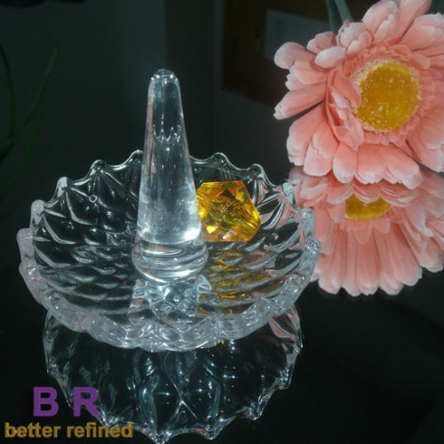 Creative Crystal Glass Ring Holder For Jewelry