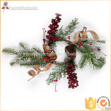 Christmas wreath candle ring