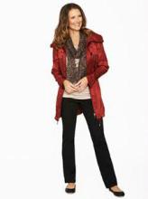 L/SLV RED TRENCH JACKET