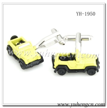 YH-1950 Novelty Yellow Car Transportaion Cufflinks,Clothing Accessories