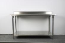 Customizable double layer worktable with back