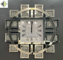 Mirror wall clock for dining room