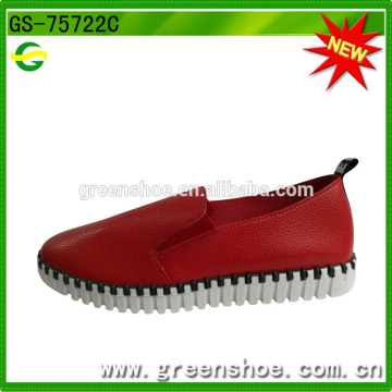 Best selling single flat cheap red shoes