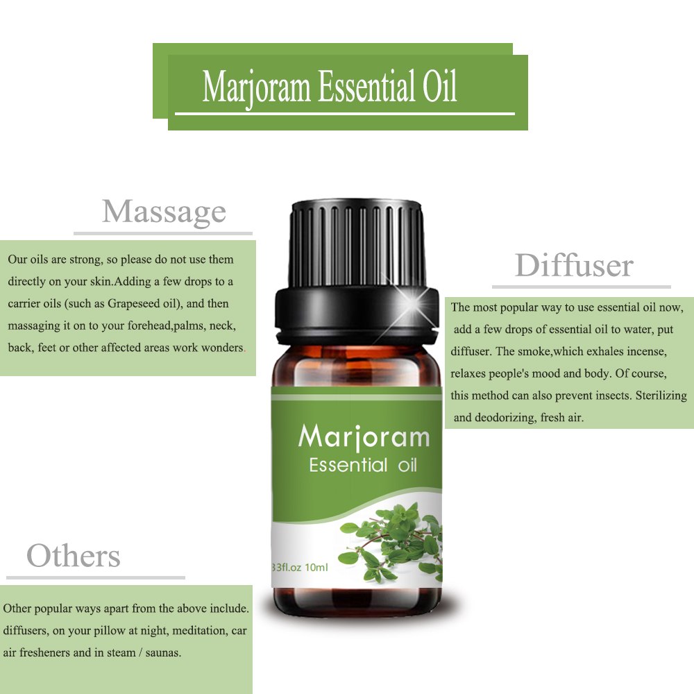 10ml卸売バルクプライベートラベルMarjoram Oil for Aroma