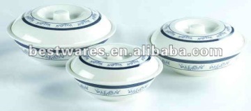 Melamine round storage bowl set