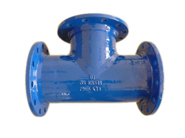 ISO 2531 Ductile Iron All Flange Tee K14 DCI Flange Pipe