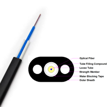 6 Core Sm Fiber Cable aerial 6core flat sm drop fiber optic cable Manufactory