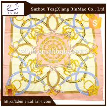 100% silk charmeuse scarf digital printed square silk scarves 12mm 90x90cm