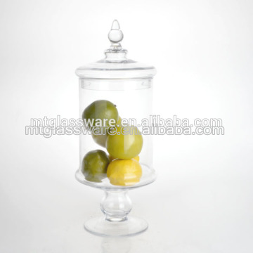 CLear Handmade large glass decorative candy jar