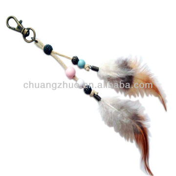 Fashion feather keychain,japanese hanging ornament hanging fairy ornaments,car hanging ornament