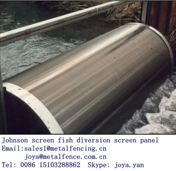 Continuous slot vee wire screen fish diversion screen panel