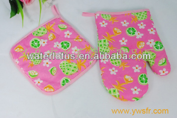 100% full cotton oven mitten for kitchen use