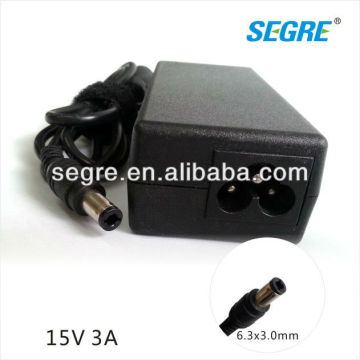 replacement ac to dc laptop adaptor for toshiba 15V3A