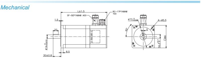 NEMA 34 Brushless Motor for Servo Applications (ME086 Series)