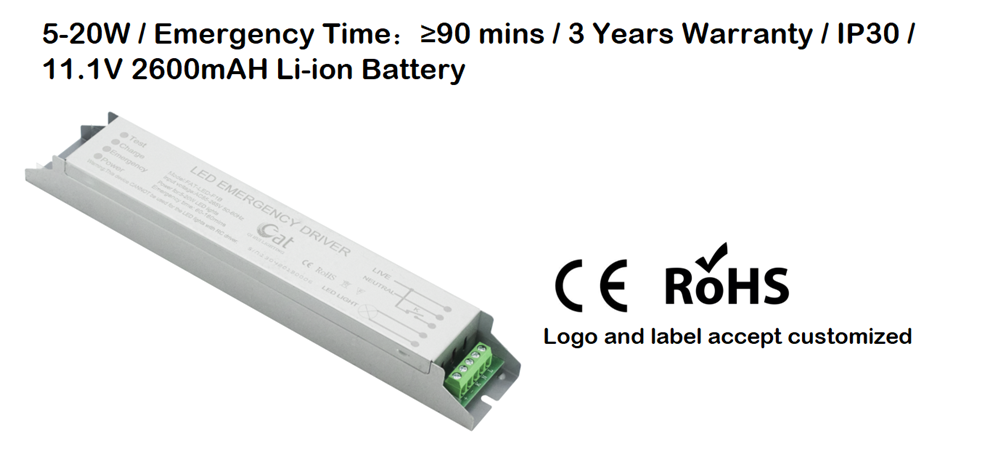 Superdünner Lithium-Ionen-Akku LED-Notfall-Kit