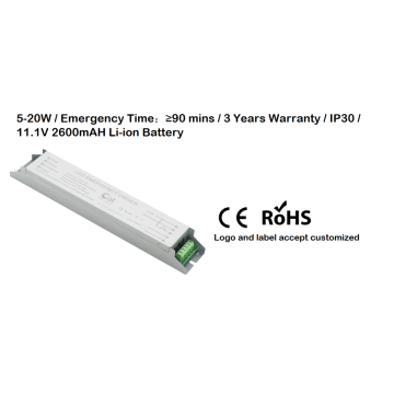 Driver de emergência para o Downlight do painel T8