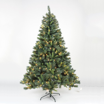 7ft Premium Spruce Hinged Artificial Christmas Tree with Easy Assembly Foldable Stand