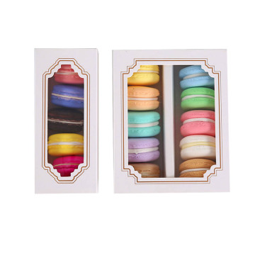 Dessert Macaron Carboard Drawer Box Packaging with Window