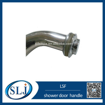 L shape double side shower bathroom silding glass door handles towel bar LSF