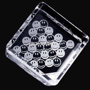 Rose Crystal Cube Paperweights