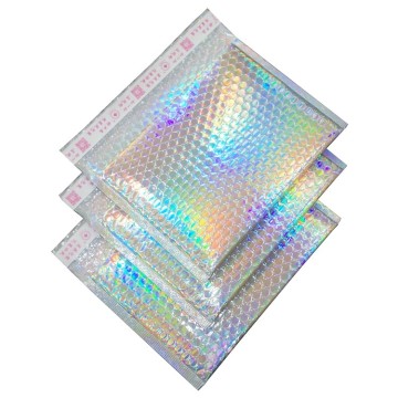 Reka bentuk beg mel logam holografik berwarna-warni