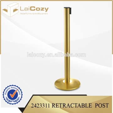 Sell well retractable belt stanchion/stainless steel post with retractable belt/used metal fence post