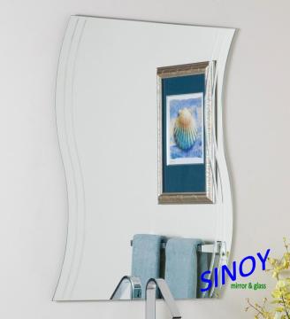 Bevelled mirror beveled edge silver mirror rectangular or shaped