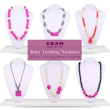 Food Grade Silicone Teething Beads Chunky Beads Silicone Round Beads Chunky Teething Necklaces