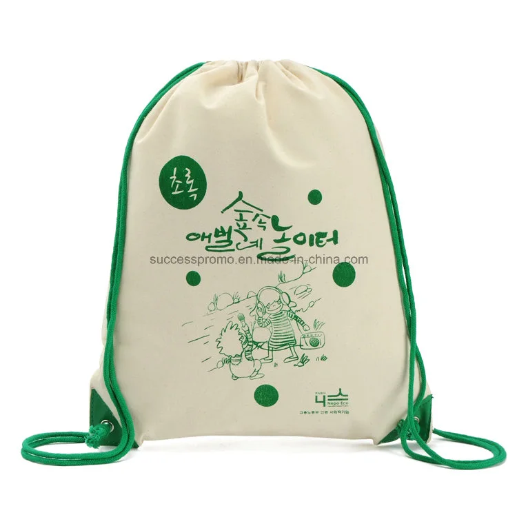 210d Polyester Backpack Drawstring Bag with Bottle Holder