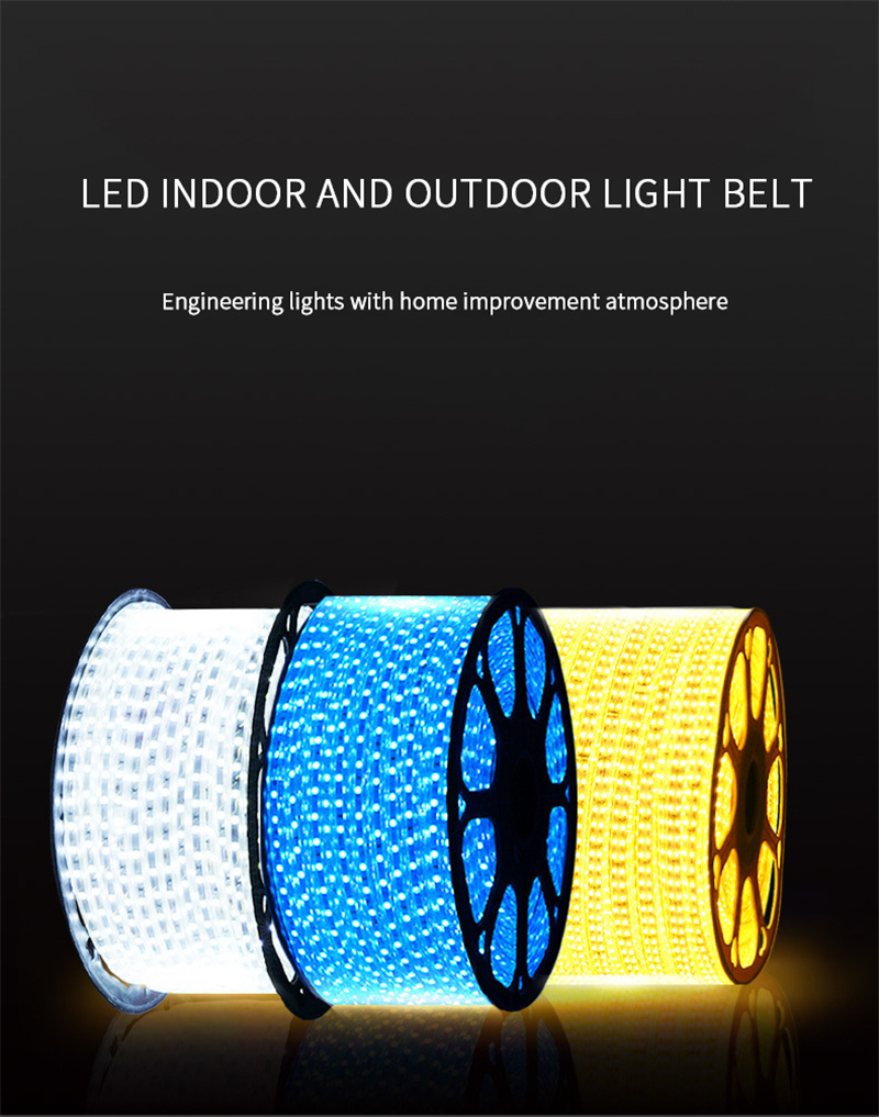 220V SMD 5050 RGB led strip 96 Leds strip light PVC cover waterproof IP65 flexible led light strip