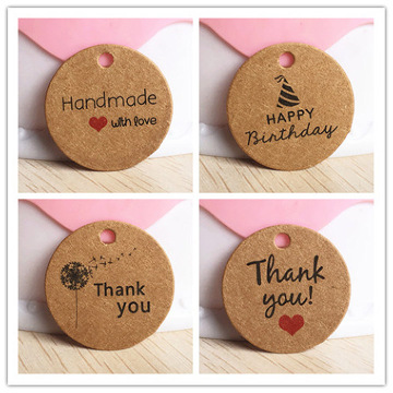 Poker Paper Card Kraft Gift Label