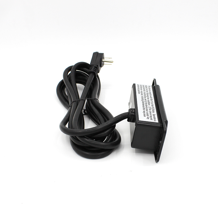 Bande d'alimentation encastrée portable à 2 prises 2 Sockets Portable Recessed Power Stripe