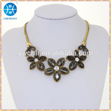 Murano glass flower necklace rhinestone flower necklace