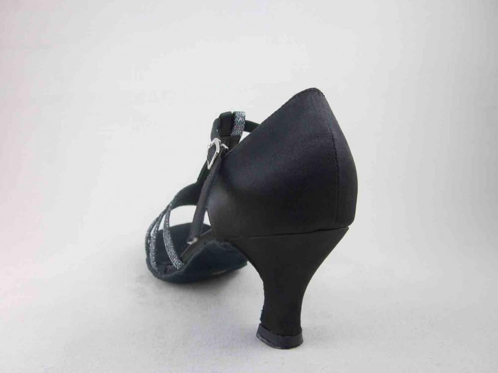 Womens Black Satin Dance Shoes