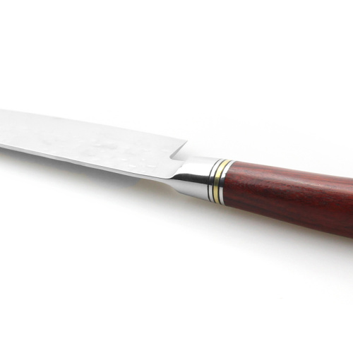 Hammered finish kitchen chef knife damascus steel
