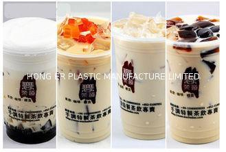 Clear Disposable Smoothie Cups / Plastic Bubble Tea Cups 48