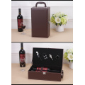 Две кожаные коробки для красного вина