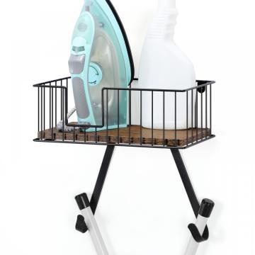 Y-Shaped Foot Ironing Board Stand with Metal Basket