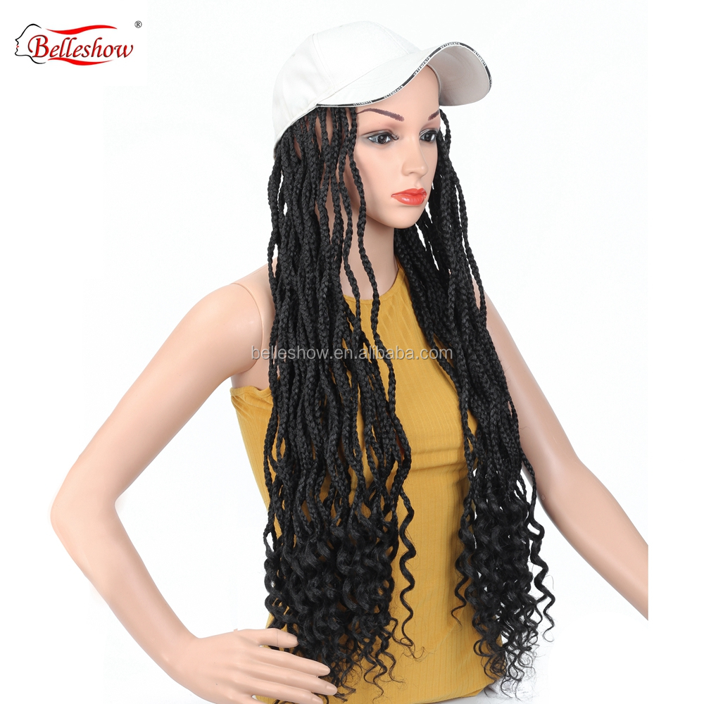 Hot sell 24inch wholesale wavy synthetic Hair Extensions senegalese twist hair 3X Box Crotchet Braids curly box white hat braid