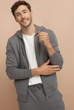 Custom Mens Embroidery Zipper Sweatshirts Pullover Hoodies