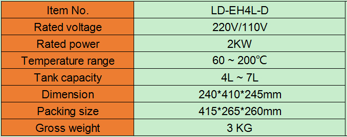 4l Electric Fryer Product Details